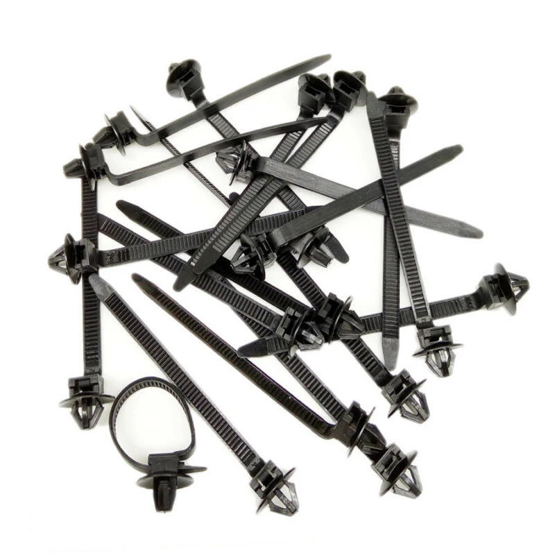 

Car Fastener Hose Tie Wrap Zip 50pcs Accessories Cable Fastener Fastening Kit