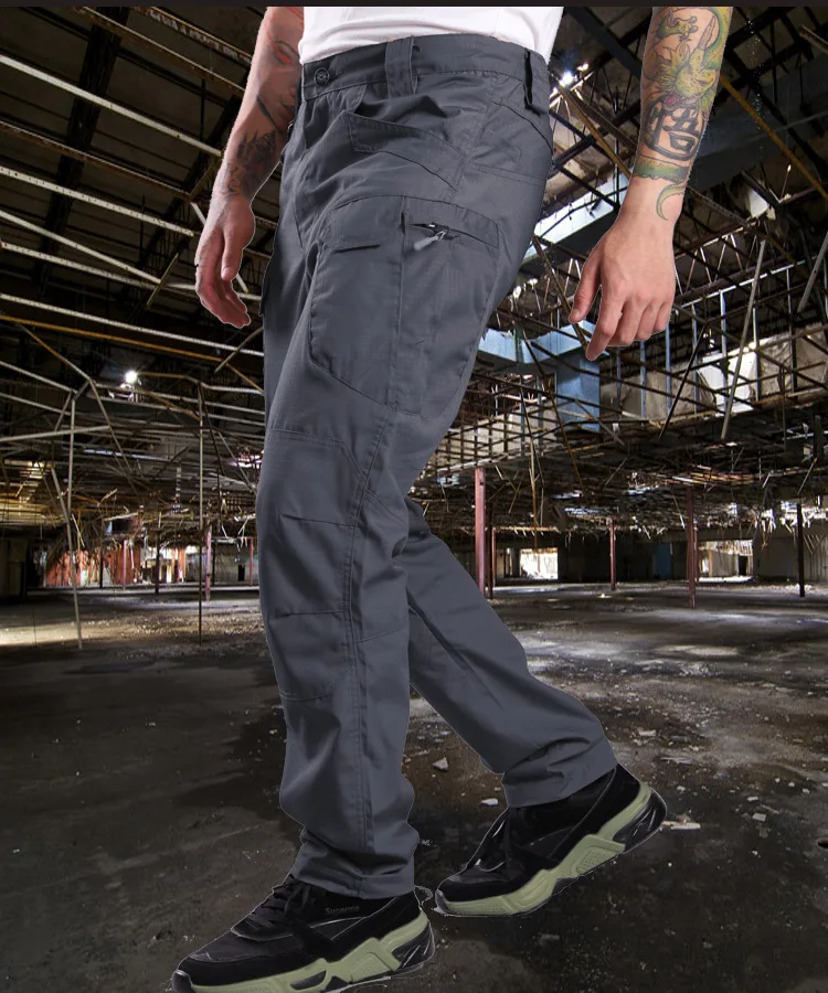Брюки мужские тактические уличные свободные городские штаны с несколькими