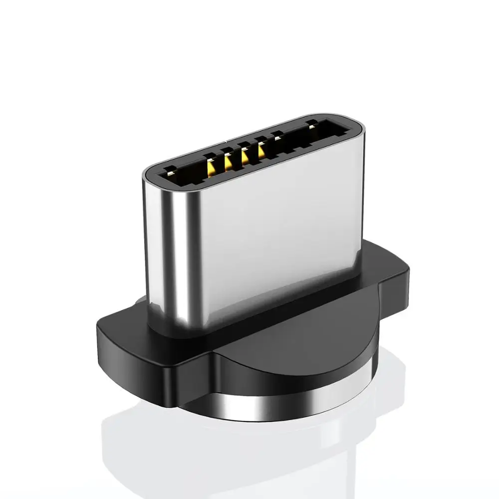 1 м нейлоновый Плетеный светодиодный индикатор Магнитный usb-кабель для быстрой зарядки кабель типа C для передачи данных Магнитный зарядный кабель микро-usb провод - Цвет: For TYPE C