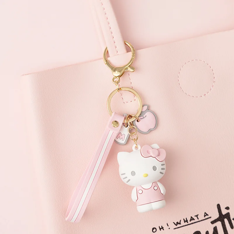 Мультфильм симпатичный брелок hello kitty KT брелок с котом мужчины и женщины украшение подвеска на сумку аксессуары на кольцо для ключей