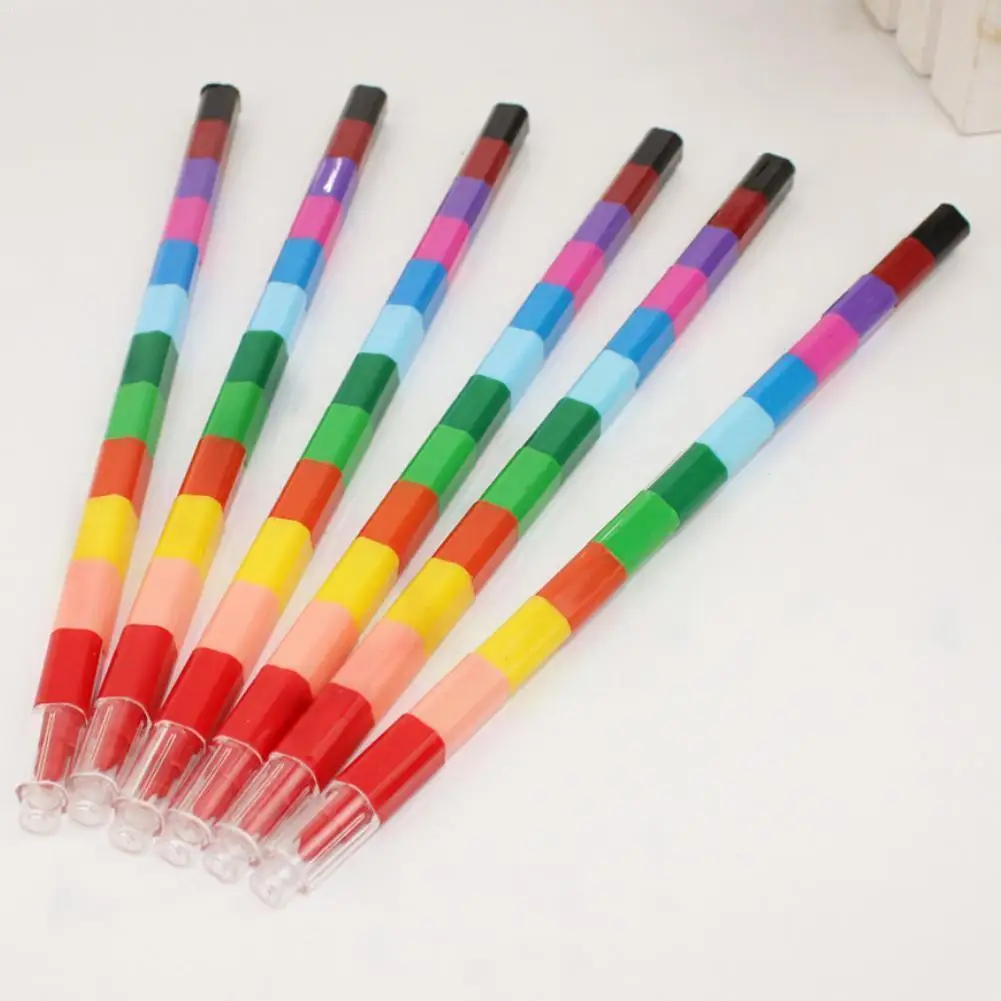 

New 1set Colorful 12 Colors Oil Paint Pen Cratons Stacker Pen Pastel Drawing Kids For Children Gift Painting Art Pencils Cr X5a0