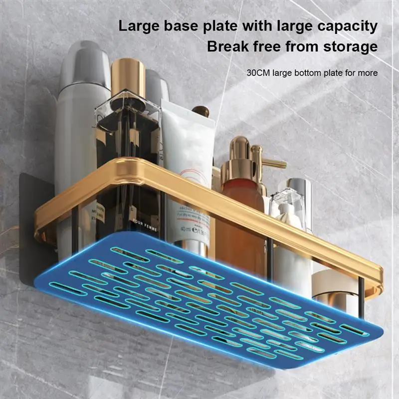 wall shelves bathroom shelf corner holder shower shampoo storage rack kitchen organizer rack for kitchen bathroom accessories free global shipping