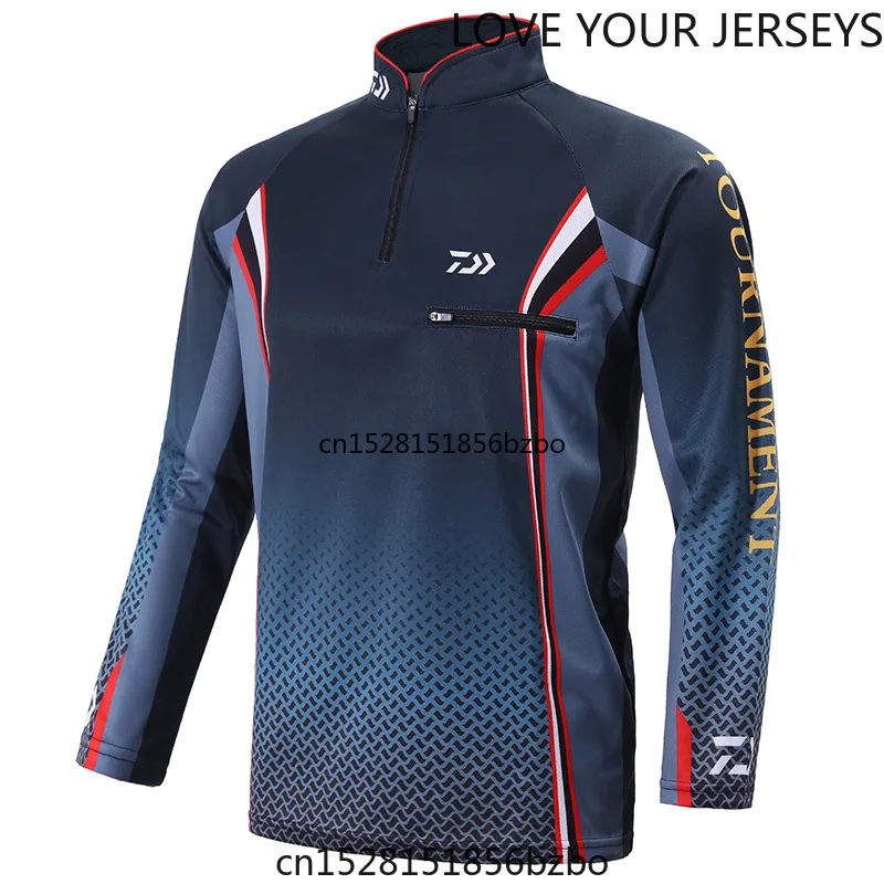 

New DAIWA DAWA Men Fishing Clothing Long Sleeve Quick Dry Anti Uv Hiking Fishing Shirts Professional Outdoor Fishing Wear