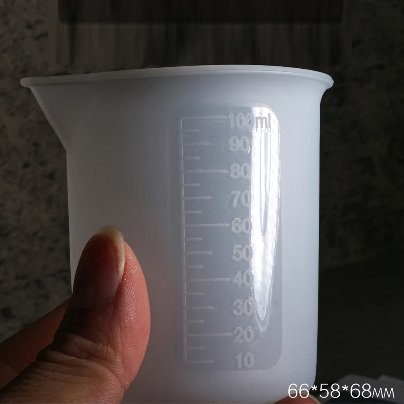 

R58E 12 Pcs Silicone Measuring Cups Mixing Cup Divided Cups UV Epoxy Resin Mold DIY Crafts Casting Tools Kit