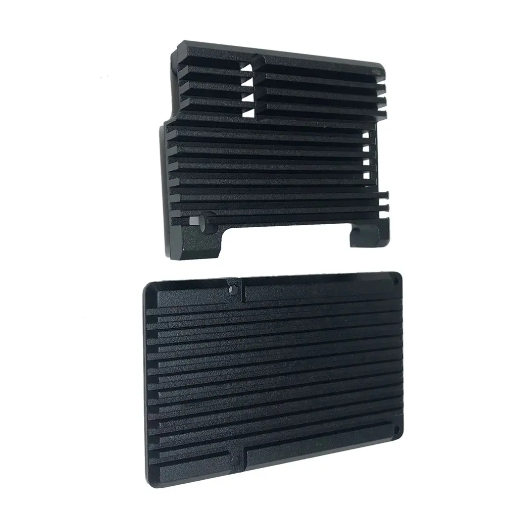 

For Raspberry Pi 4/3 Aluminum Case without Dual Cooling Fan Metal Shell Black Enclosure for RPI Raspberry Pi 4B/3B/3B+