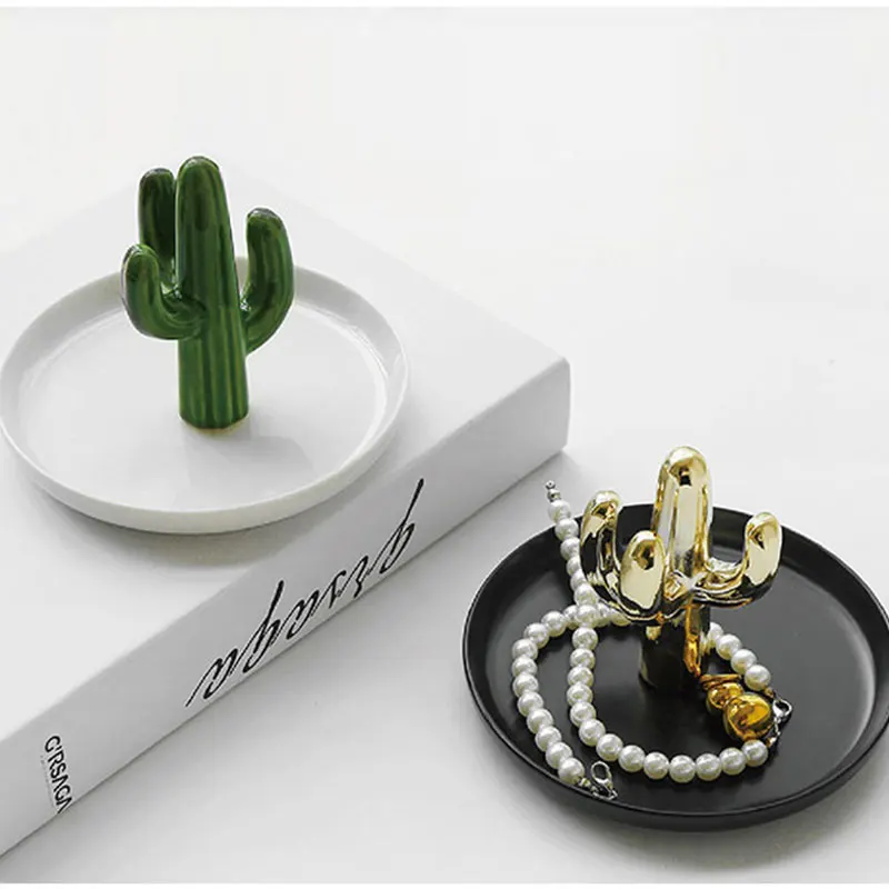 Керамика поднос для хранения ювелирных изделий блюдо кактус рога орнамент