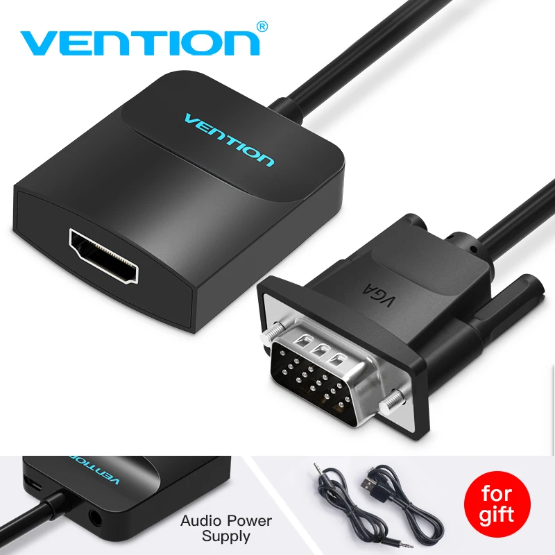 Vention VGA к HDMI конвертер кабель адаптер с аудио 1080 P VGA HDMI Цифровой Аналоговый адаптер для ПК ноутбук к HDTV проектор