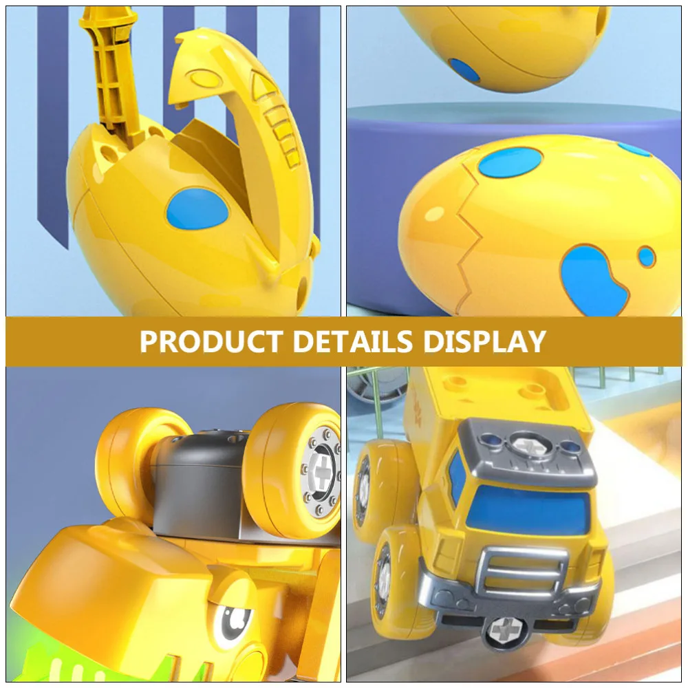

1 Set 5-in-1 Take Apart Construction Vehicles Transform Robot Toys