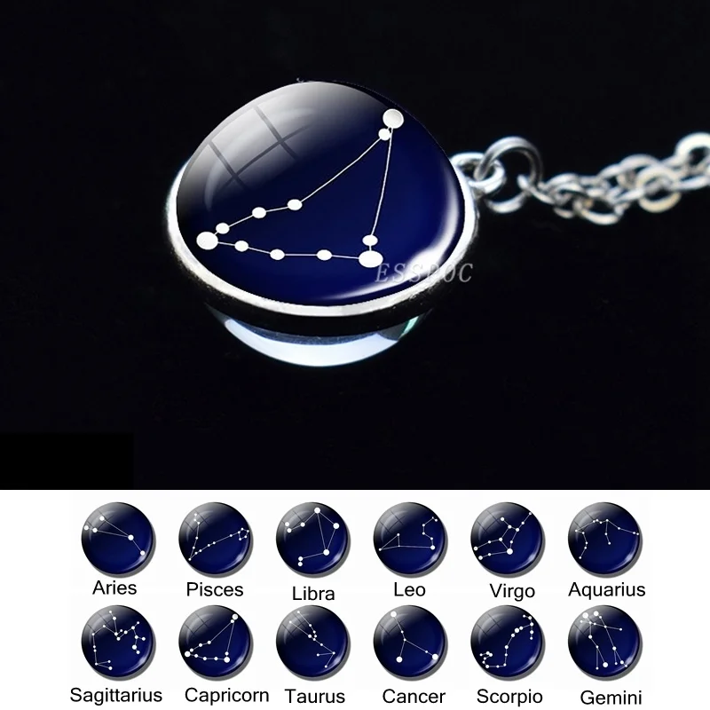 Брелок со стеклянным шаром 12 знаков зодиака|Брелоки| |