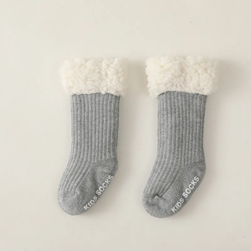 Winter Baby Socks Cute Thicken Warm Kids Sock Thermal 100% Cotton Newborn Toddlers Girls Boys Anti Slip Floor Socks 0-4Years