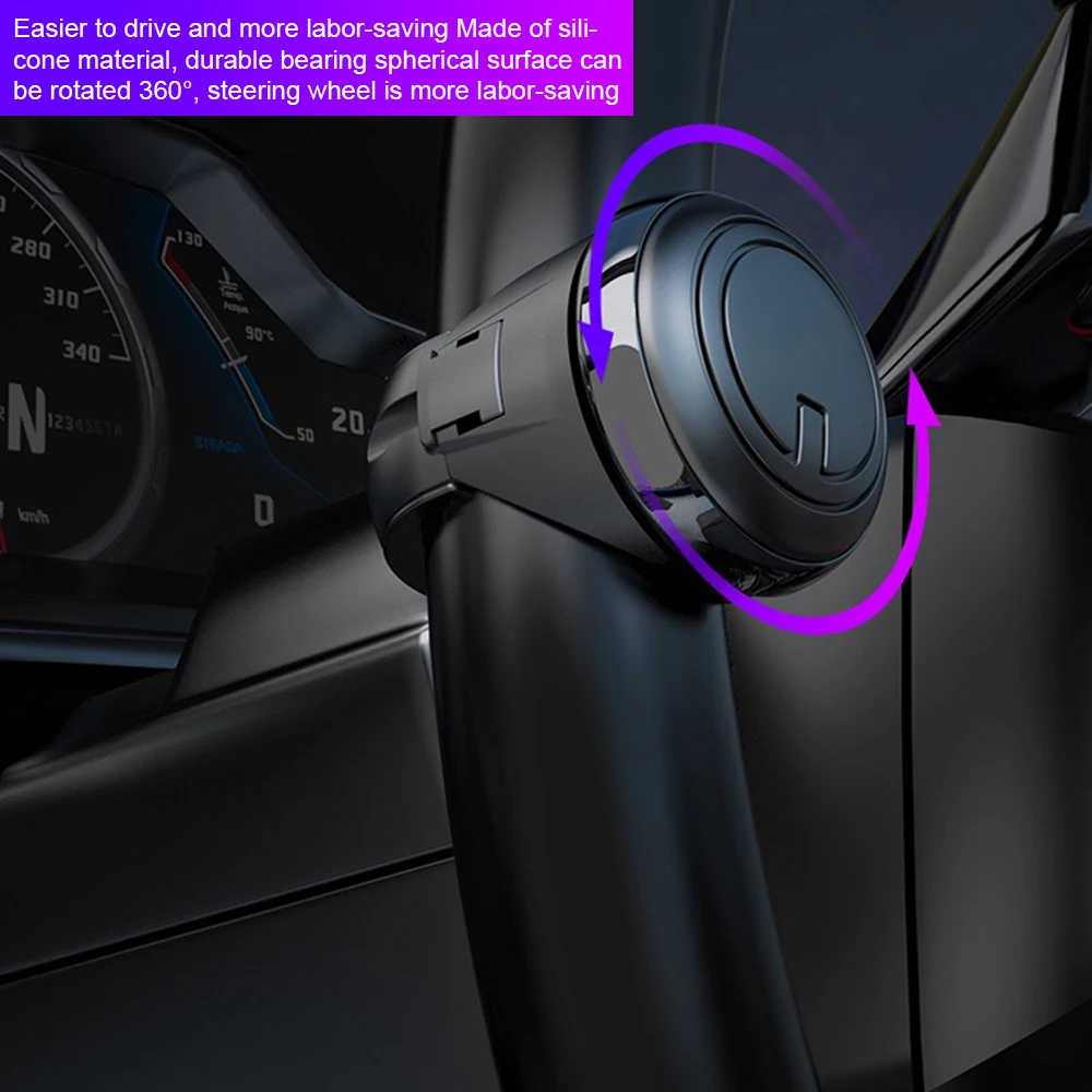 Вращающаяся ручка для рулевого колеса вращающаяся на 360 градусов металлическая