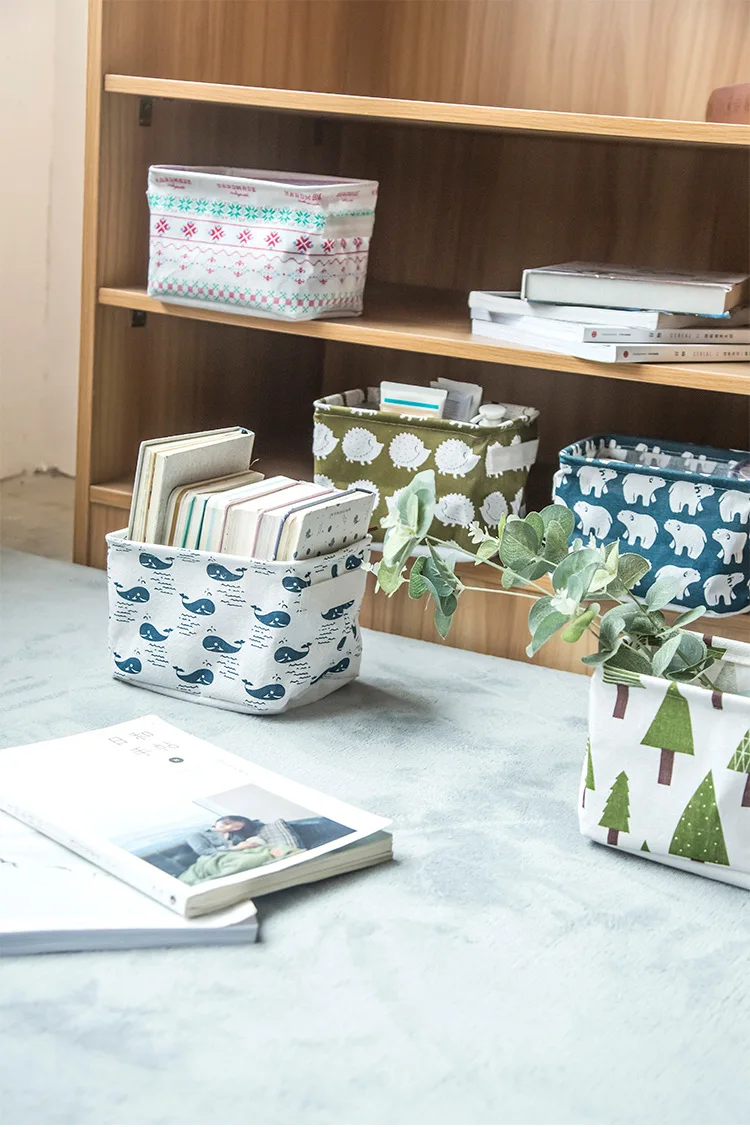 Корзина для хранения DIY офисный Настольный органайзер складывания белья ящик