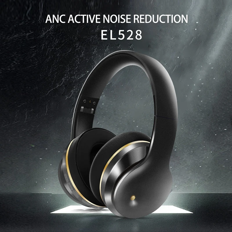 

Active Noise Canceling Bluetooth Headset Subwoofer Over-Ear Folding Earphone, Suitable for Travel/Mobile Phone/Computer