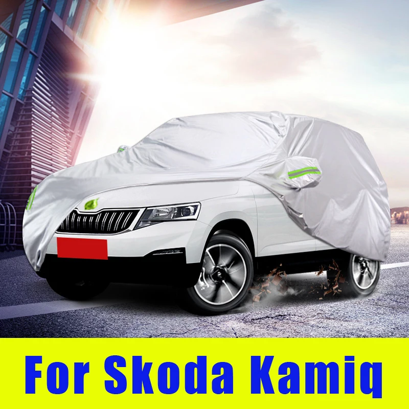 Waterproof full car covers Outdoor Sunshade Dustproof Snow For Skoda Kamiq 2018-2021 Accessories