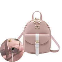 womens backpack pu leather bags for female cute bow knot shoulder bag girls schoolbag mochila mujer sac de luxe femme