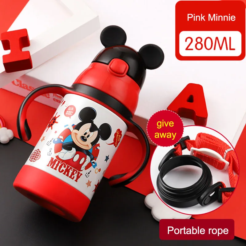 280 мл Микки Минни Дисней детские чашки из нержавеющей стали вакуумные кружки