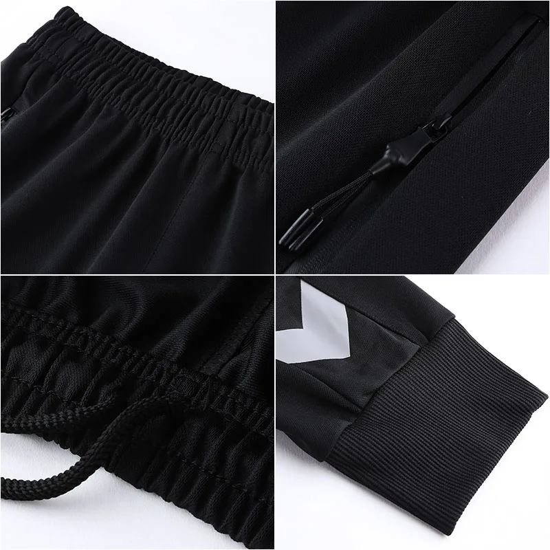 Спортивные Мужские штаны с карманами на молнии Свободные повседневные дышащие