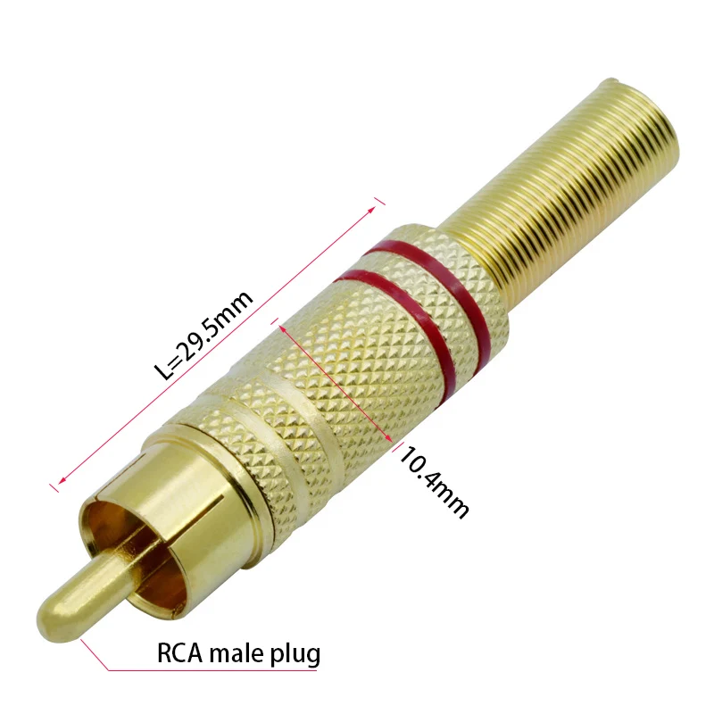 2 шт./1 пара позолоченные разъемы RCA папа | Обустройство дома