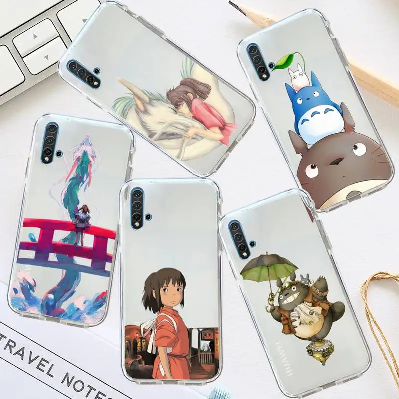 

Spirited Away Phone Case Transparent for Huawei honor P mate 40 20 30 10 50 i 9 x mate pro lite 8a