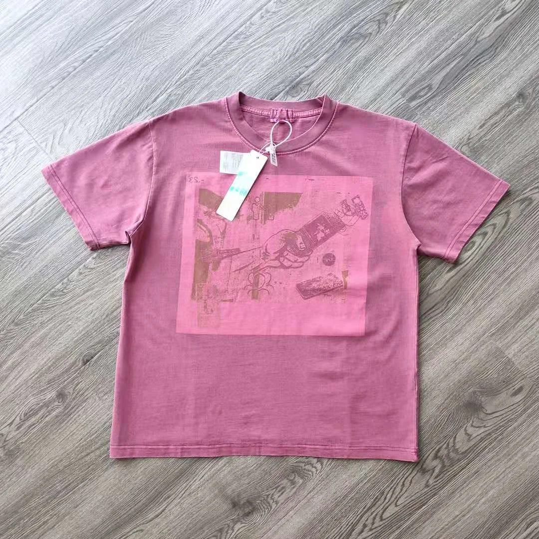 

Street Brand High C.E Print Retro Purplish red Oversized Women's T-shirt Streetwear Men's Clothing