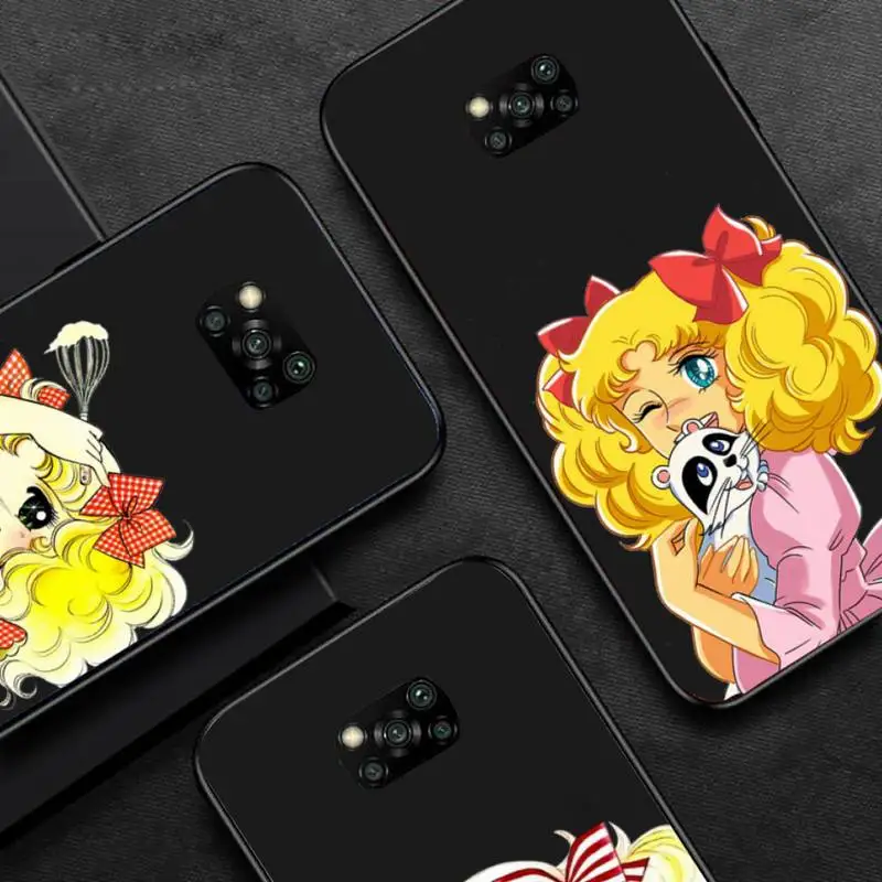 

Candy Candy Manga Cartoon Phone Case Black Color For Xiaomi 11 10 lite 10t Pro Redmi Note 7 8 9 10 9t 9a Cover Coque
