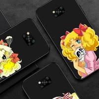 candy candy manga cartoon phone case black color for xiaomi 11 10 lite 10t pro redmi note 7 8 9 10 9t 9a cover coque