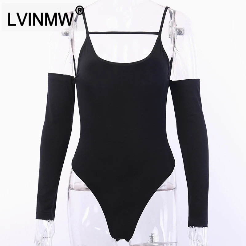 LVINMW сексуальное боди на шнуровке с открытыми плечами осеннее Женское длинным