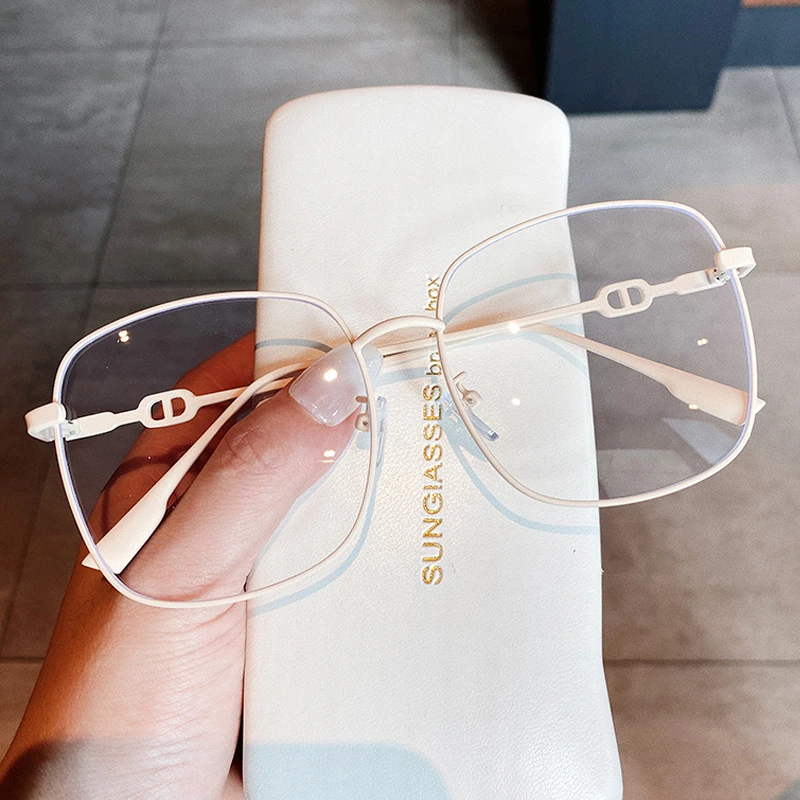 Очки компьютерные женские квадратные с защитой от сисветильник из сплава черные