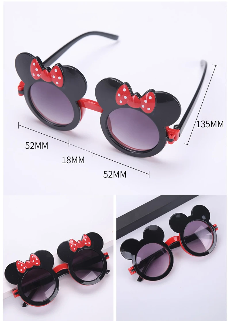 Gafas de sol de dibujos animados para ni&ntilde;os, bonitas gafas de Minne a prueba de rayos ultravioleta, espejo sombreado, regalos para ni&ntilde;os-1