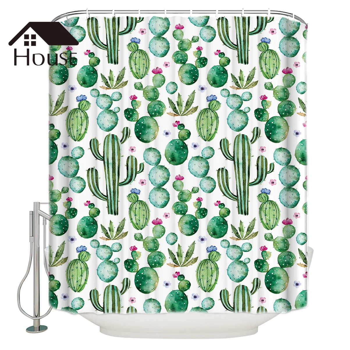 Длинные тканевые занавески для ванной комнаты с крючками | Дом и сад