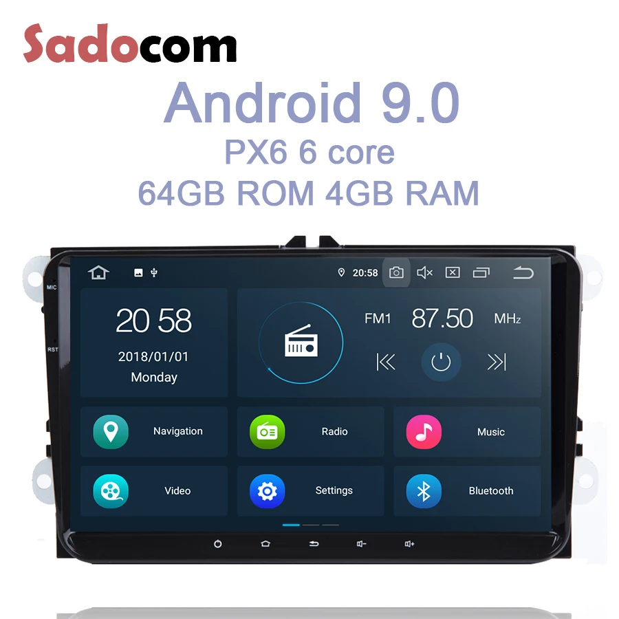 PX6 9 &quotAndroid 0 6 ядерный автомобильный dvd плеер 64G rom 4G ram радио для VW Tiguan Touran Jetta Passat Polo