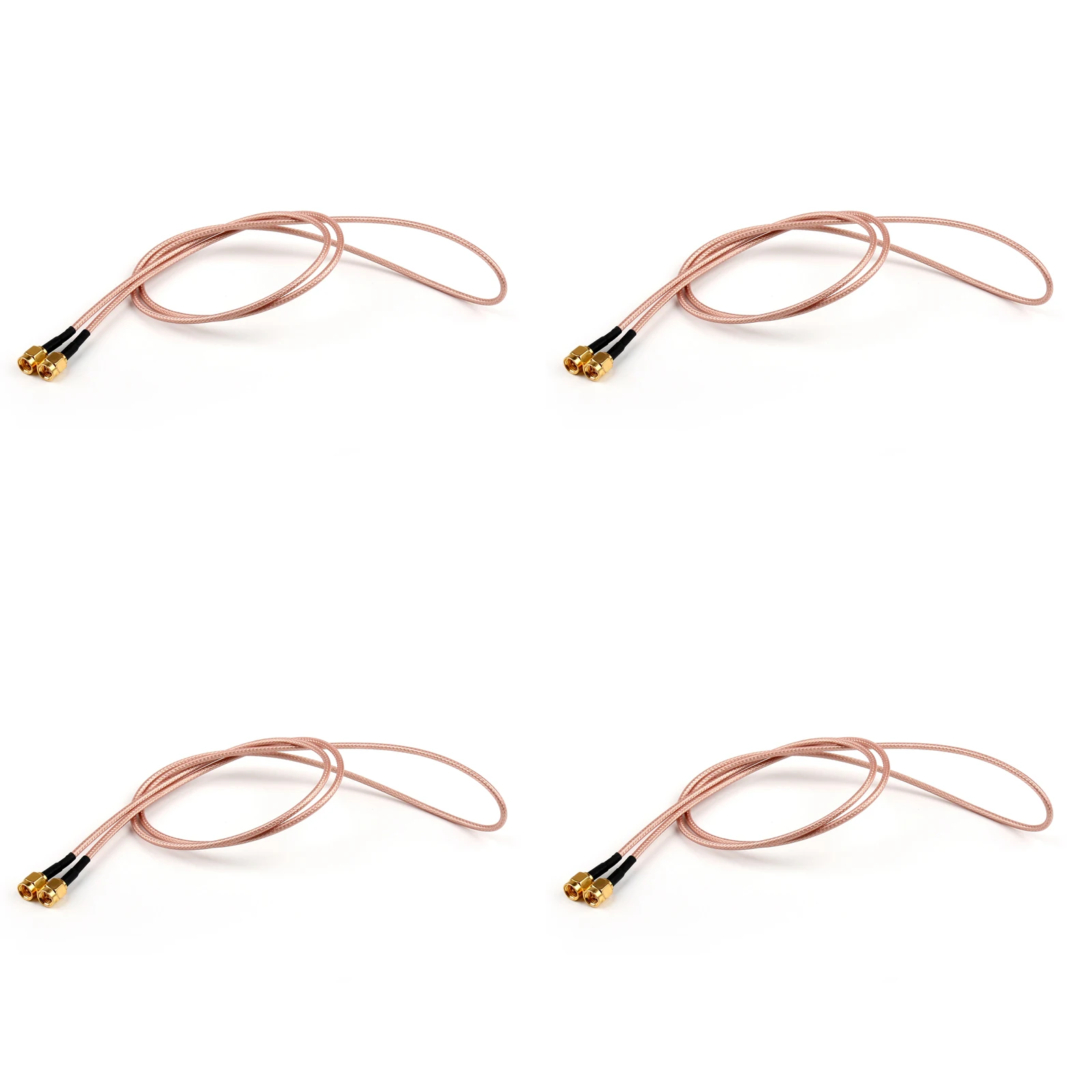 

Artudatech 4Pcs 1m RG316-D Double SMA Male Plug to SMA Male Shield Jumper Pigtail Cable 3ft Connector Parts