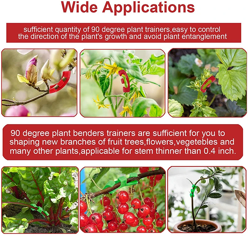 

1/5/10Pcs 90 Degree Plant Bender for Low Stress Training Plant Training Curved Plant Holder Bend The Plant Fixing Clips Garden