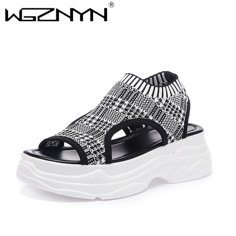 WGZNYN 2020 сандалии гладиатора на платформе женские босоножки с пряжкой Летние