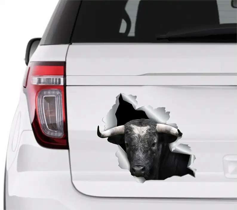 

Car decal Year of the Ox Bull stickers Ox stickers Black bull Animals stickers Farm sticker Vinyl sticker Auto decals