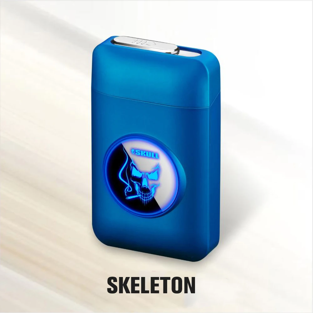 

Metal Cigarette Case Box with USB Electronic Lighter Tobacco Storage Case Cigarette Holder Electric Plasma Arc Lighter Gadgets