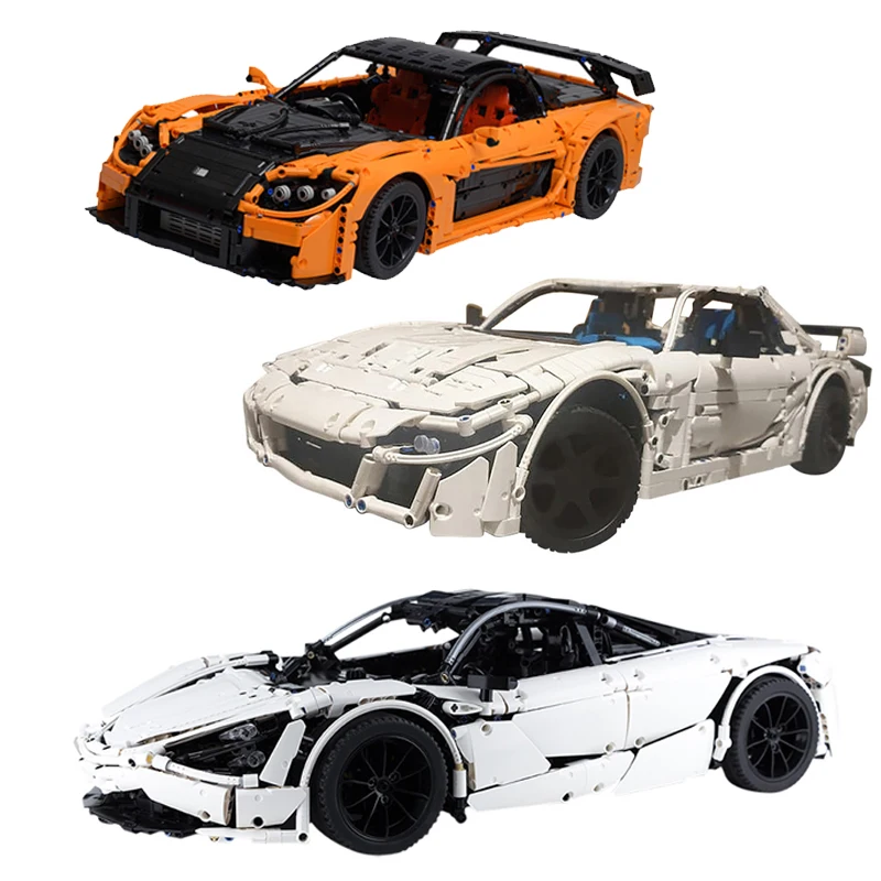 

High-Tech Speed Champions RX-7-Veilside Fortune Super Sports Racing Car Model Building Blocks DIY Vehicle Collection Bricks Toys