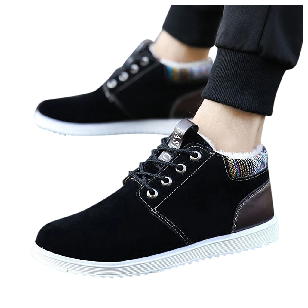 SAGACE/мужские ботинки зимняя обувь Теплые ботильоны на шнуровке деловые кожаные