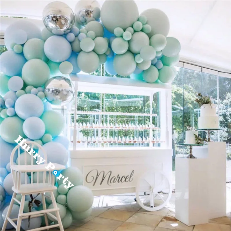 145 шт. синие и зеленые шары гирлянды из алюминиевой фольги|Воздушные аксессуары| |