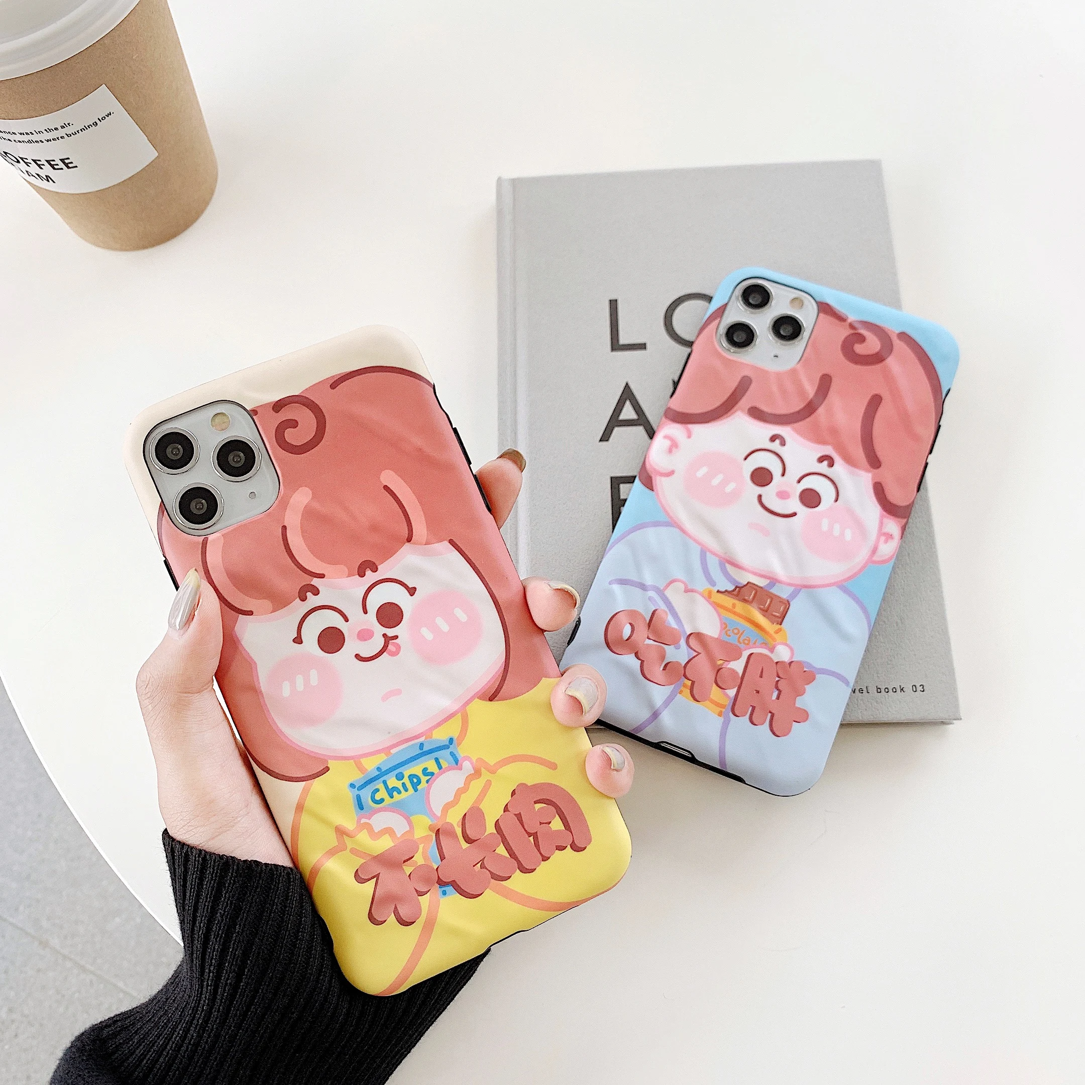 Силиконовый чехол для iPhone 11 11pro MAX мягкие Мультяшные чехлы мальчиков и девочек 7 8
