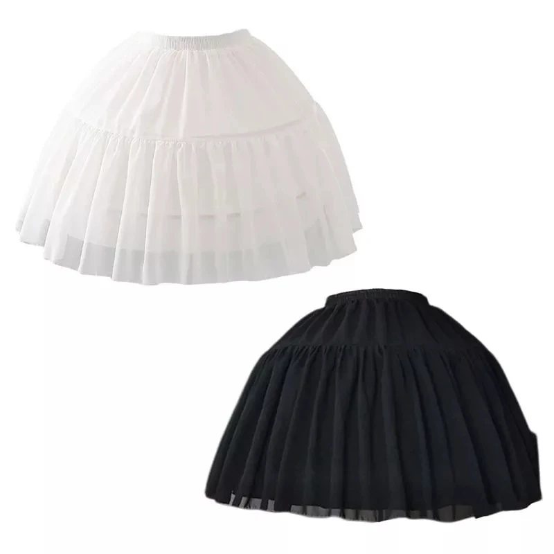 

Cosplay Fish-bone Short Skirt Lolita Carmen Slip Liner Cute Girls Skirts Adjustable Petticoat