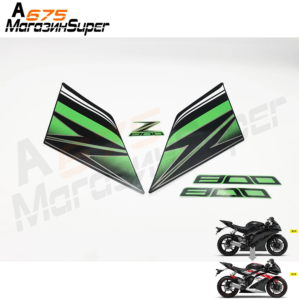 

Motorcycle For Kawasaki Z800 13-14-15-16 Z 800 2013-2014-2015-2016 Sticker Full Kit Applique High Quality Whole Vehicle Decal