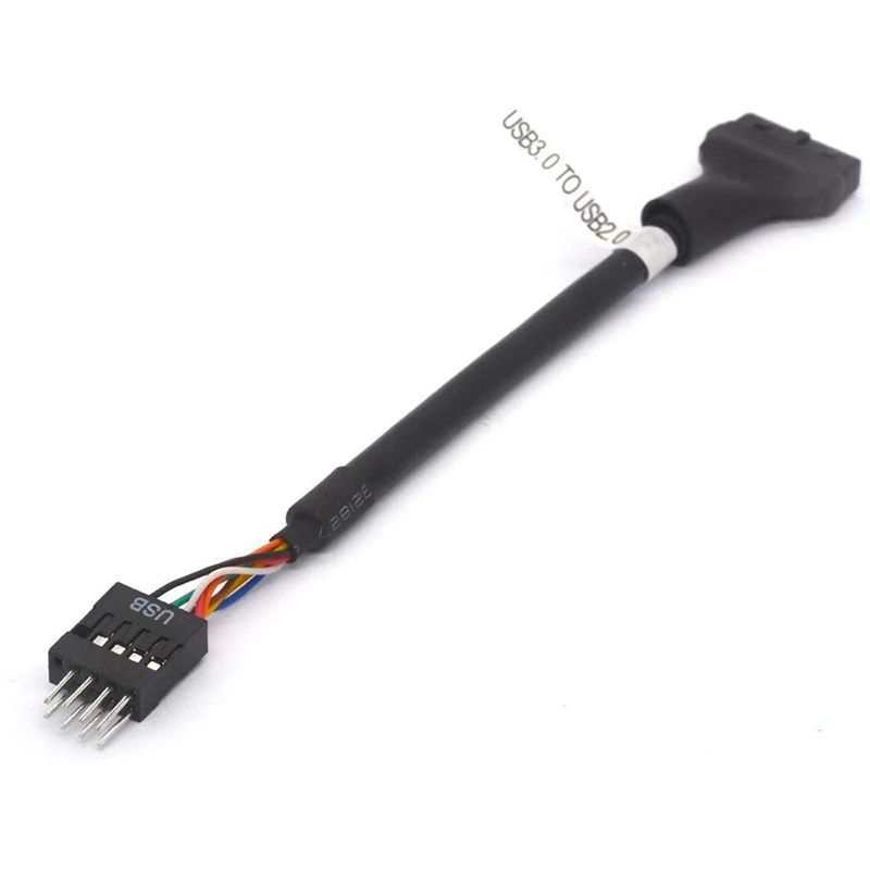 

5PCS USB 3.0 20 Pin Motherboard Header To Usb 2.0 9 Pin Adapter Converter Cable Male Female for Computer PC Adapter Cord