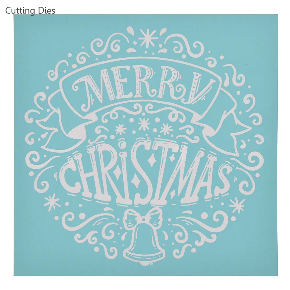 01 5x4.5cm Merry Christmas шелкография печатные трафареты для футболки картина настенное украшение «сделай сам» Скрапбукинг аксессуары для дома - Color: 01 5x4.5cm