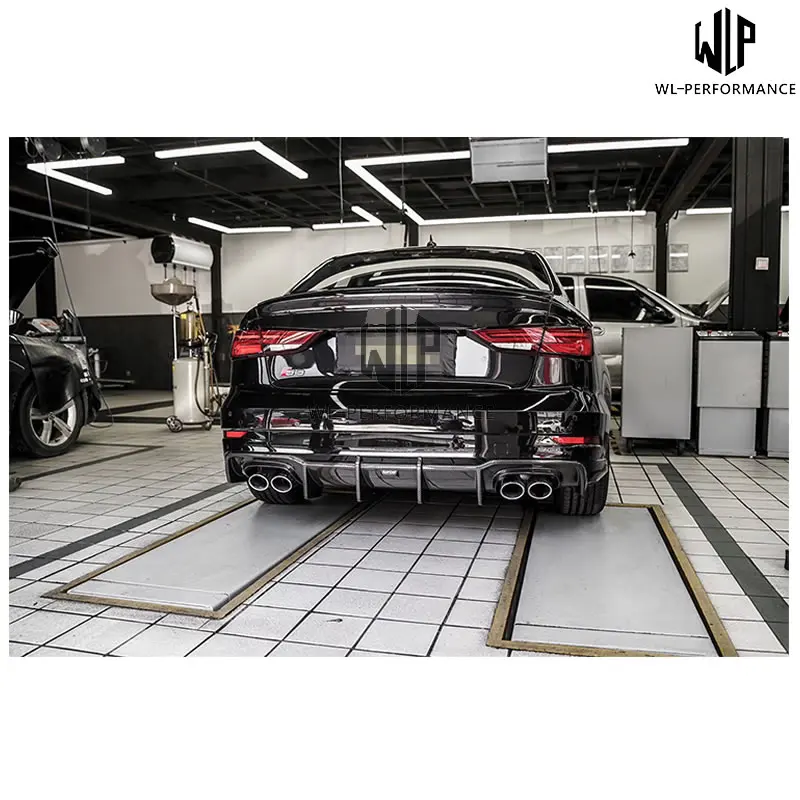 A3 S3 высококачественный диффузор для губ из углеродного волокна автомобильный