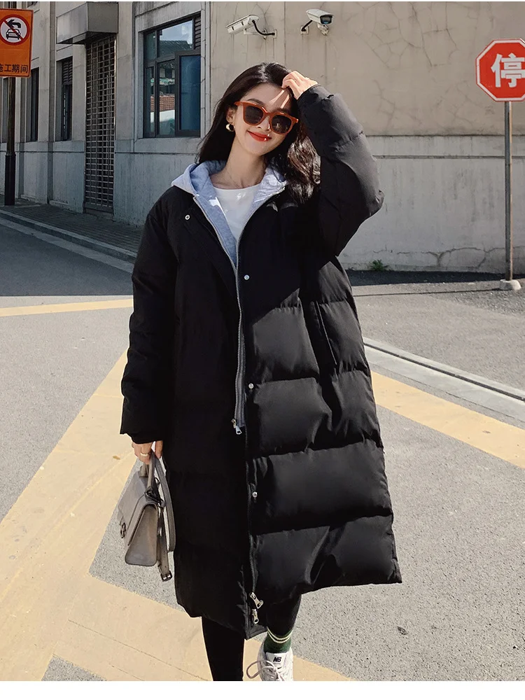 2021 Winter Women Coat Parkas High Quality Thick Long Parkas Thick Hooded Cotton Padded Coats Loose Ladies Oversize Outwear
