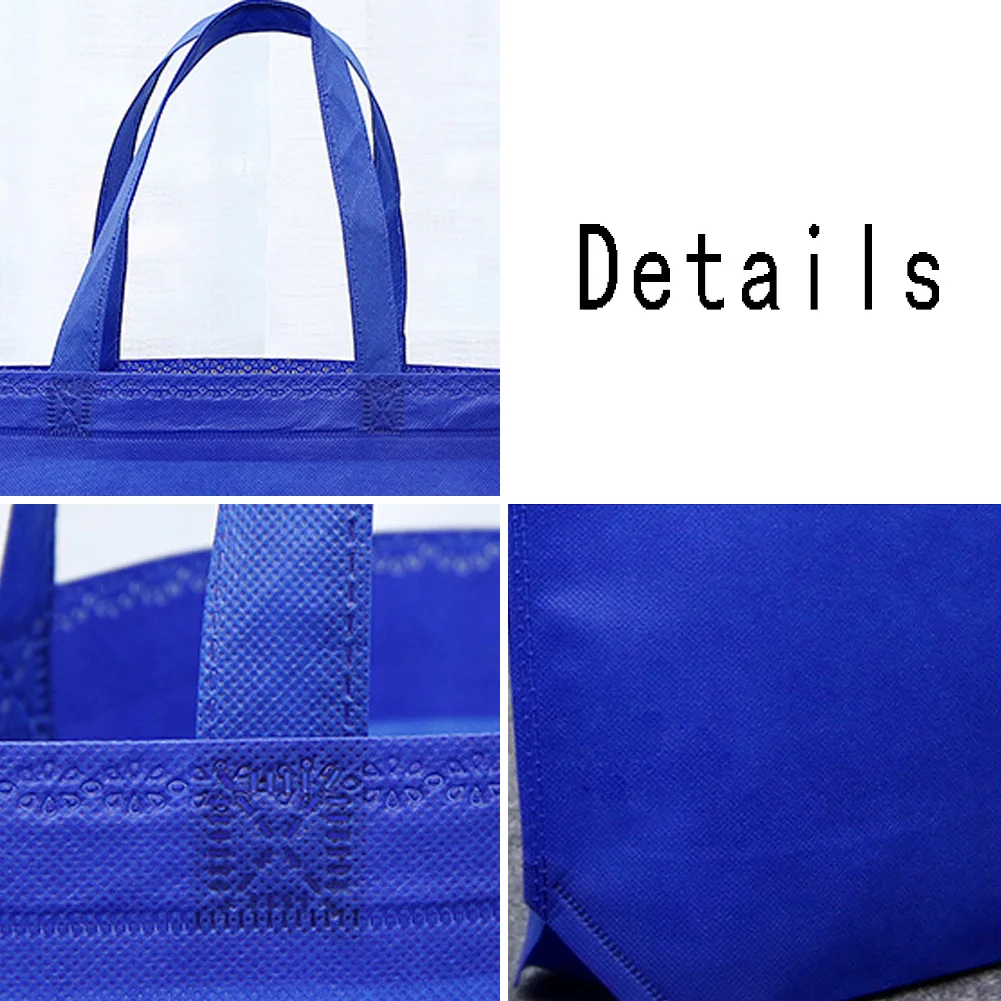 

1PC New Reusable Non Woven Shopping Bag Solid Color Foldable Grocery Convenient Tote Eco-friendly Storage Handbag