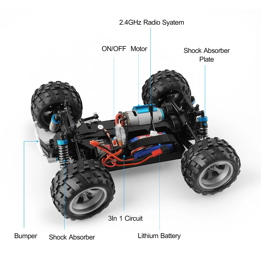 Wltoys A979 Радиоуправляемый автомобиль 1:18 обновленная версия высокая скорость 50 км/ч