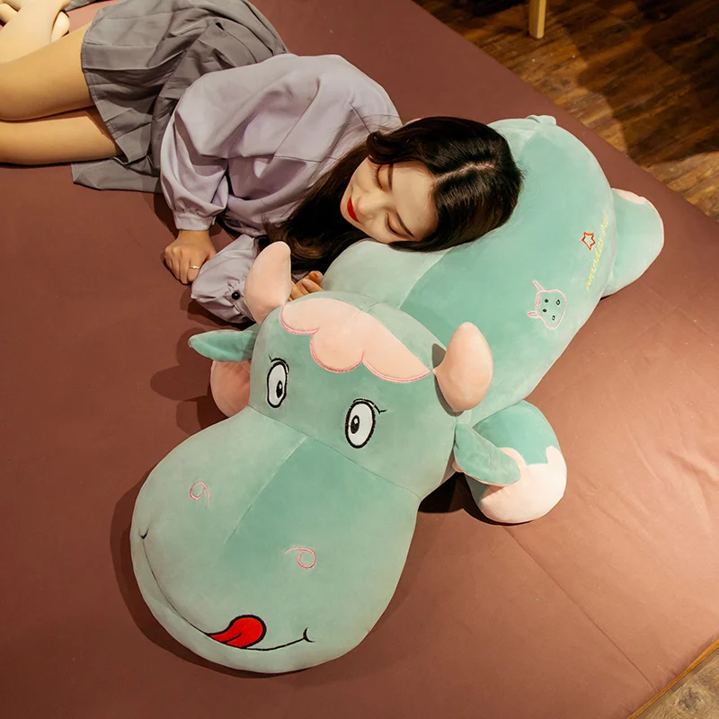 Новая большая мягкая игрушка из плюша коровы с длинным хвостом - подушка-бык "Cow Pillow".