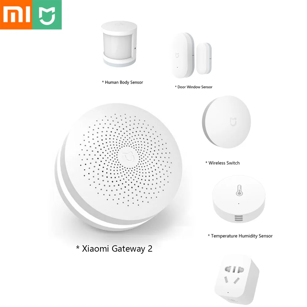Xiaomi умный дом наборы шлюз 2 двери окна тела датчик температуры и влажности Датчик беспроводной переключатель Xiaomi Домашняя безопасность